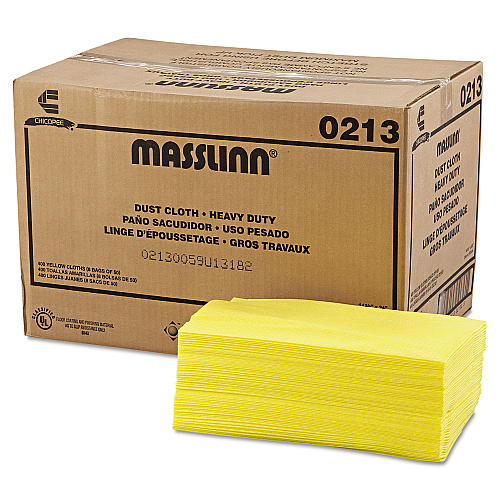 Chix Masslinn Dust Cloths, 1-Ply, 16 x 24, Unscented, Yellow, 50/Pack, 8 Packs/Carton (0213)