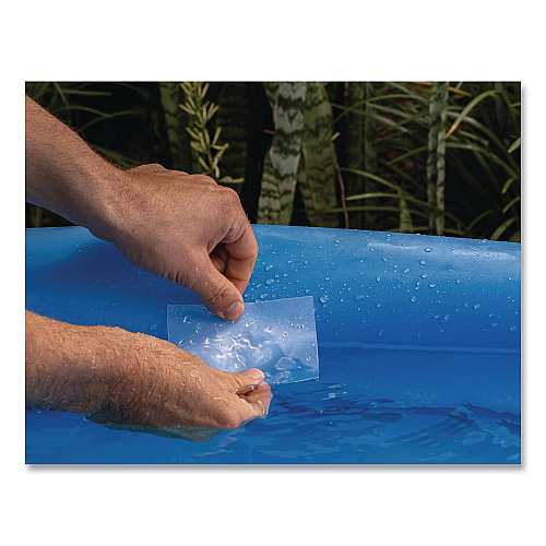 Flex Seal Flex Tape Strong Rubberized Waterproof Tape, 39 mils Thick, 4" x 3", Clear, 2 Patches/Pack, 24/Carton (TFSCLRMINI)