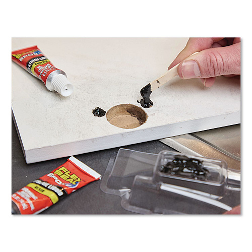 Flex Seal Flex Epoxy Extreme Liquid, Two Tube Set, 1 oz, Dries Black, 8/Carton (EFSBLKR2X15)