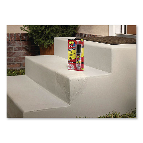 Flex Seal Flex Epoxy Extreme Liquid, Two-Part Syringe, 0.8 oz, Dries Black, 8/Carton (EFSBLKR25)