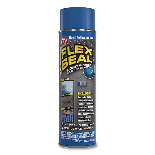 Flex Seal Liquid Rubber Sealant Coating Aerosol, 14 oz Aerosol Can, Dries Blue, 6/Carton (FSBLUR20)