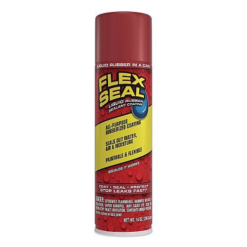 Flex Seal Liquid Rubber Sealant Coating Aerosol, 14 oz Aerosol Can, Dries Red, 6/Carton (FSREDR20)