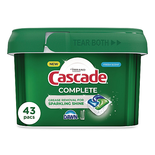Cascade ActionPacs, Fresh Scent, 20 oz Tub, 43/Tub, 6 Tubs/Carton (21700)