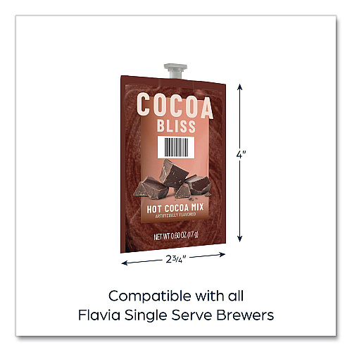 Flavia Cocoa Bliss Hot Chocolate Mix, Chocolate, 72/Carton (48788)