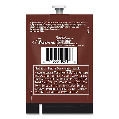 Flavia Cocoa Bliss Hot Chocolate Mix, Chocolate, 72/Carton (48788)