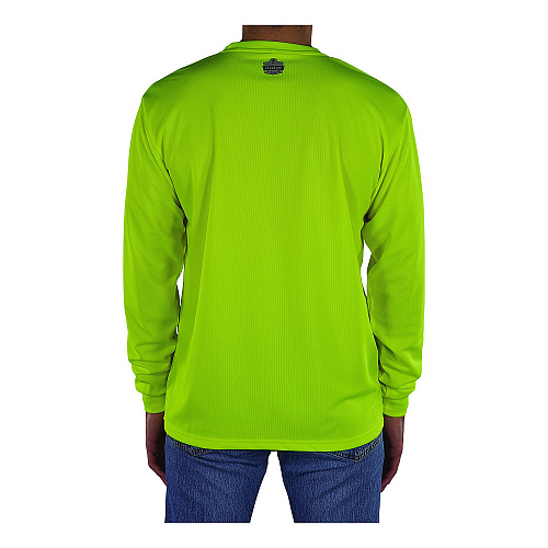 ergodyne GloWear 8093 Non-Certified Essential Hi-Vis Long Sleeve T-Shirt, X-Small, Lime (21811)