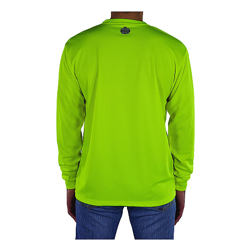 ergodyne GloWear 8093 Non-Certified Essential Hi-Vis Long Sleeve T-Shirt, Small, Lime (21812)