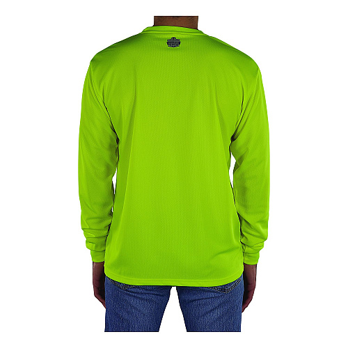 ergodyne GloWear 8093 Non-Certified Essential Hi-Vis Long Sleeve T-Shirt, X-Large, Lime (21815)