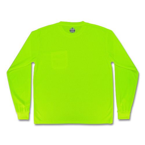 ergodyne GloWear 8093 Non-Certified Essential Hi-Vis Long Sleeve T-Shirt, 2X-Large, Lime (21816)