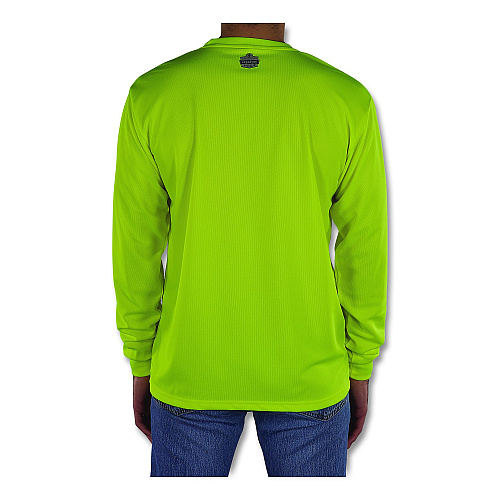 ergodyne GloWear 8093 Non-Certified Essential Hi-Vis Long Sleeve T-Shirt, 4X-Large, Lime (21818)