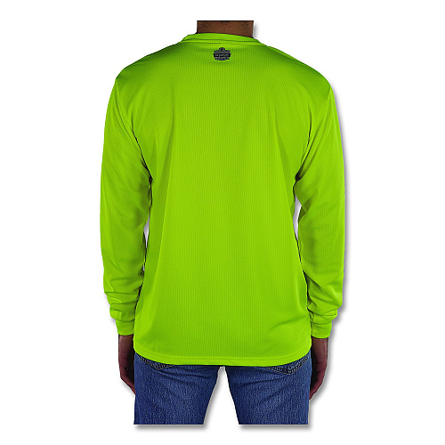 ergodyne GloWear 8093 Non-Certified Essential Hi-Vis Long Sleeve T-Shirt, 5X-Large, Lime (21819)