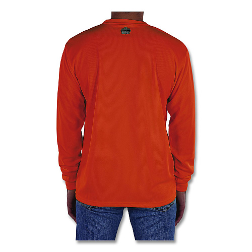 ergodyne GloWear 8093 Non-Certified Essential Hi-Vis Long Sleeve T-Shirt, 2X-Large, Orange (21826)