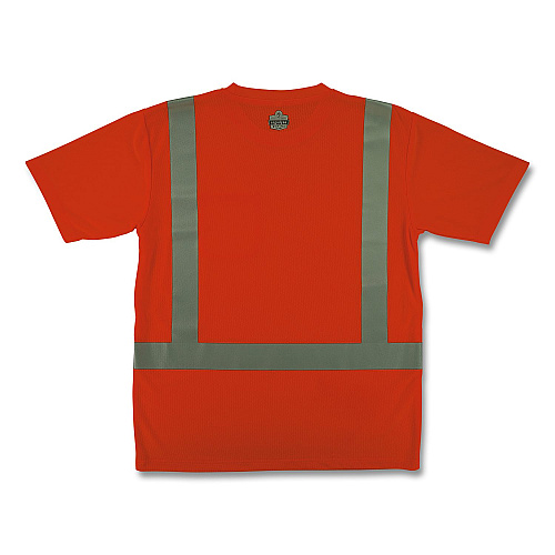 ergodyne GloWear 8282 Class 2 Essential Hi-Vis T-Shirt, Small, Orange (21852)