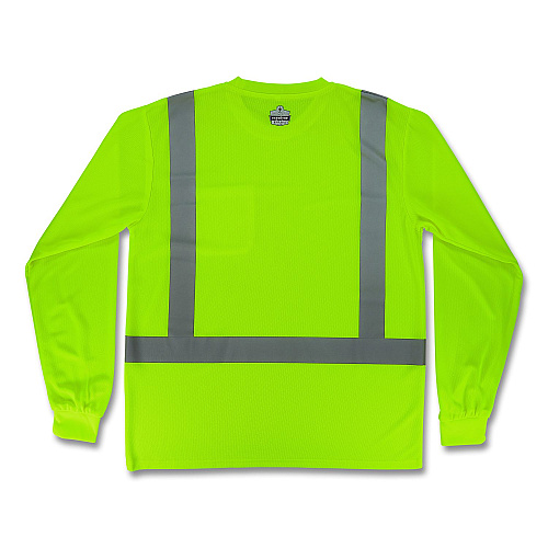 ergodyne GloWear 8284 Class 2 Essential Hi-Vis Long Sleeve T-Shirt, 4X-Large, Lime (21878)