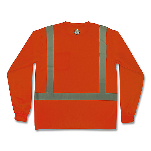 ergodyne GloWear 8284 Class 2 Essential Hi-Vis Long Sleeve T-Shirt, Large, Orange (21914)