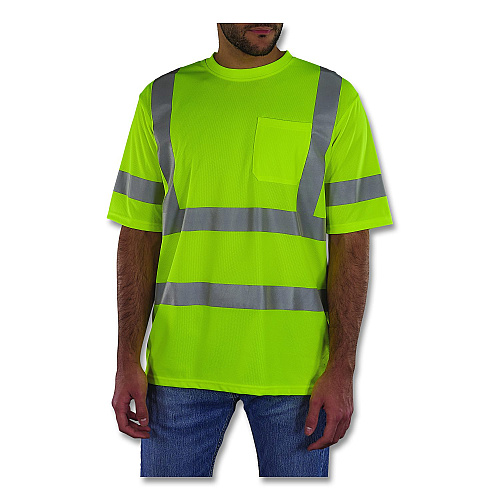 ergodyne GloWear 8367 Class 3 Essential Hi-Vis T-Shirt, X-Large, Lime (22035)