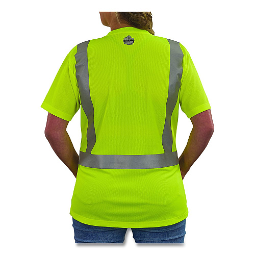 ergodyne GloWear 8274 Class 2 Women's Essential Hi-Vis T-Shirt, Medium, Lime (22073)