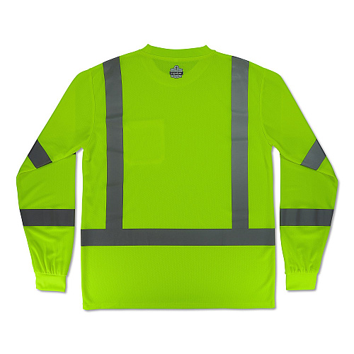 ergodyne GloWear 8368 Class 3 Essential Hi-Vis Long Sleeve T-Shirt, 3X-Large, Lime (22057)