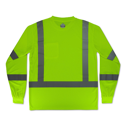 ergodyne GloWear 8368 Class 3 Essential Hi-Vis Long Sleeve T-Shirt, 5X-Large, Lime (22059)