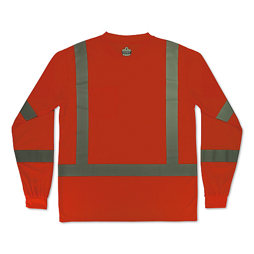 ergodyne GloWear 8368 Class 3 Essential Hi-Vis Long Sleeve T-Shirt, X-Small, Orange (22061)