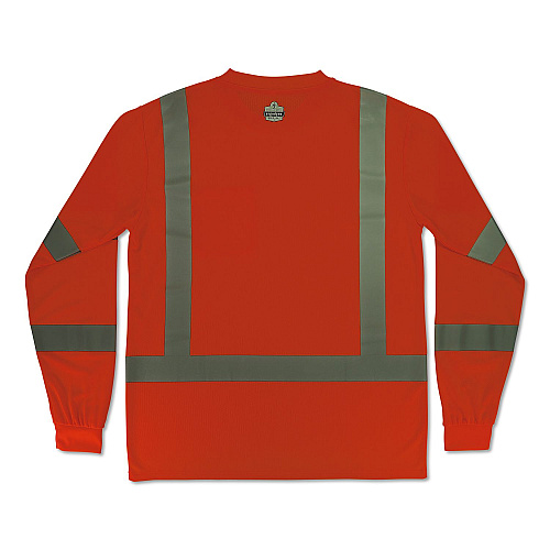 ergodyne GloWear 8368 Class 3 Essential Hi-Vis Long Sleeve T-Shirt, Large, Orange (22064)