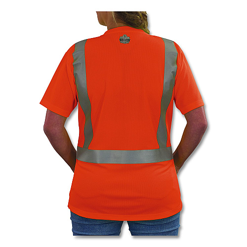 ergodyne GloWear 8274 Class 2 Women's Essential Hi-Vis T-Shirt, 2X-Large, Orange (22086)
