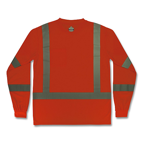 ergodyne GloWear 8368 Class 3 Essential Hi-Vis Long Sleeve T-Shirt, 3X-Large, Orange (22067)