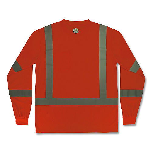 ergodyne GloWear 8368 Class 3 Essential Hi-Vis Long Sleeve T-Shirt, 4X-Large, Orange (22068)