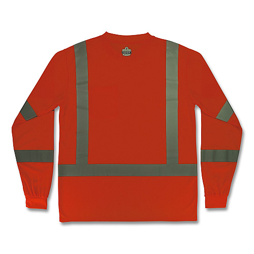 ergodyne GloWear 8368 Class 3 Essential Hi-Vis Long Sleeve T-Shirt, 5X-Large, Orange (22069)