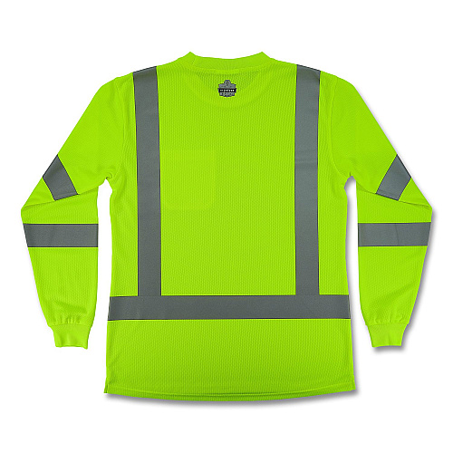 ergodyne GloWear 8374 Class 3 Women's Essential Hi-Vis Long Sleeve T-Shirt, Medium, Lime (22093)