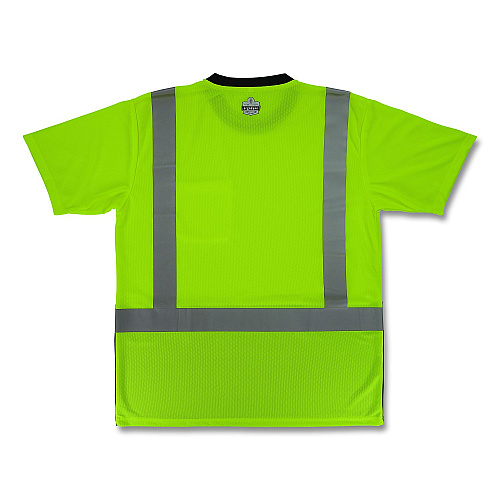 ergodyne GloWear 8286BK Class 2 Essential Hi-Vis T-Shirt with Black Bottom, 2X-Large, Lime (22166)