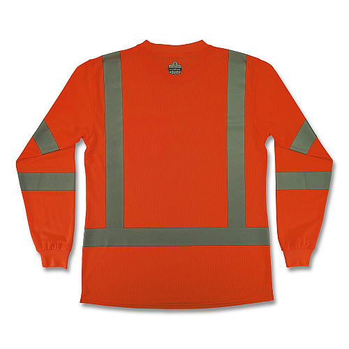 ergodyne GloWear 8374 Class 3 Women's Essential Hi-Vis Long Sleeve T-Shirt, 2X-Large, Orange (22156)