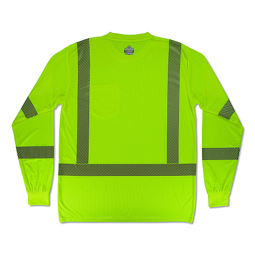 ergodyne GloWear 8370 Class 3 Performance Hi-Vis Long Sleeve T-Shirt, 5X-Large, Lime (22259)