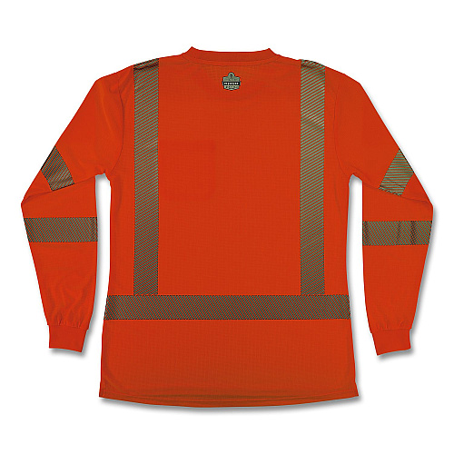 ergodyne GloWear 8387 Class 3 Women's Performance Hi-Vis Long Sleeve T-Shirt, 3X-Large, Orange (22367)