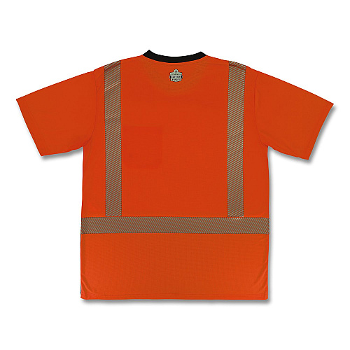 ergodyne GloWear 8294BK Class 2 Performance Hi-Vis T-Shirt with Black Bottom, 5X-Large, Orange (22289)
