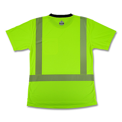ergodyne GloWear 8276BK Class 2 Women's Performance Hi-Vis T-Shirt with Black Bottom, 2X-Large, Lime (22316)