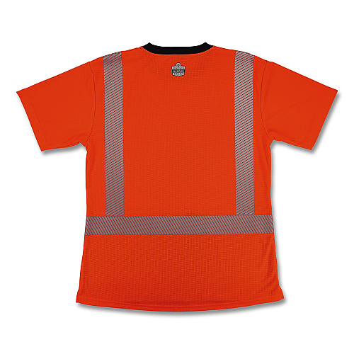 ergodyne GloWear 8276BK Class 2 Women's Performance Hi-Vis T-Shirt with Black Bottom, Small, Orange (22322)
