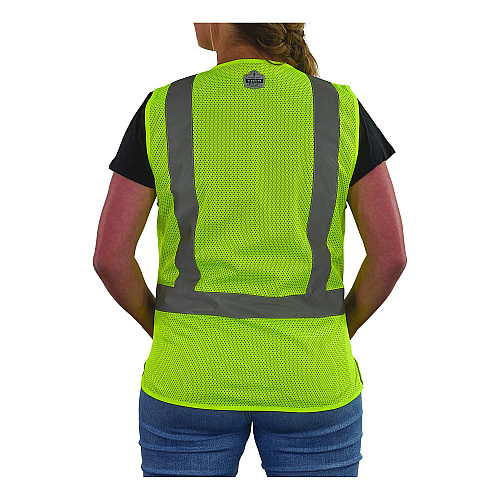 ergodyne GloWear 8210ZW-S Class 2 Women's Hi-Vis Vest with Zipper, Polyester, Medium, Lime (22423)