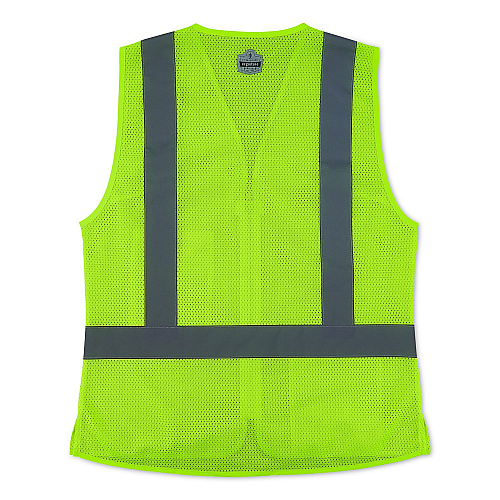 ergodyne GloWear 8210ZW-S Class 2 Women's Hi-Vis Vest with Zipper, Polyester, X-Large, Lime (22425)