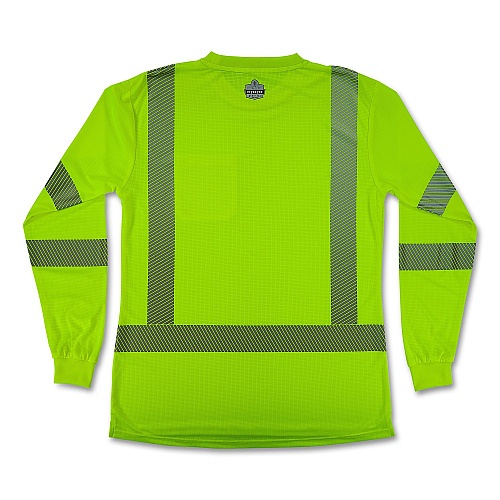 ergodyne GloWear 8387 Class 3 Women's Performance Hi-Vis Long Sleeve T-Shirt, X-Large, Lime (22355)