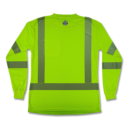 ergodyne GloWear 8387 Class 3 Women's Performance Hi-Vis Long Sleeve T-Shirt, 2X-Large, Lime (22356)