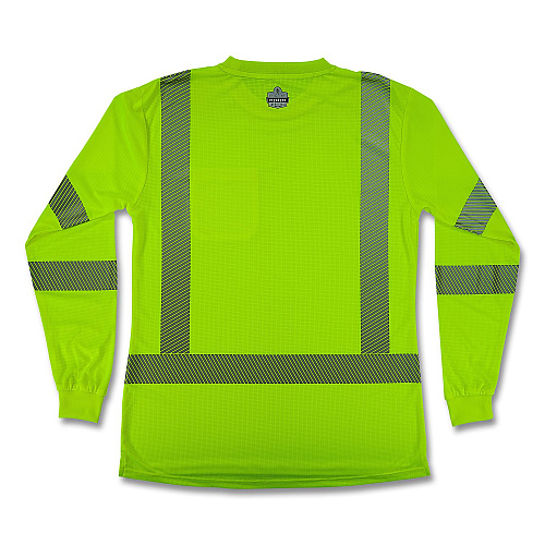 ergodyne GloWear 8387 Class 3 Women's Performance Hi-Vis Long Sleeve T-Shirt, 3X-Large, Lime (22357)
