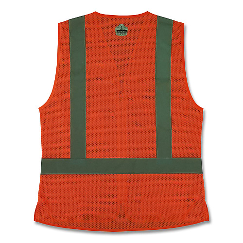 ergodyne GloWear 8210ZW-S Class 2 Women's Hi-Vis Vest with Zipper, Polyester, Large, Orange (22434)