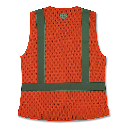ergodyne GloWear 8210ZW-S Class 2 Women's Hi-Vis Vest with Zipper, Polyester, 3X-Large, Orange (22437)