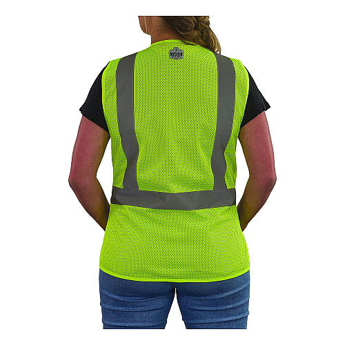 ergodyne GloWear 8215BAW-S Class 2 Women's Hi-Vis Breakaway Vest with Hook-and-Loop, Polyester, Medium, Lime (22443)