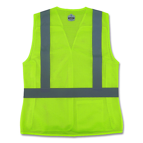 ergodyne GloWear 8215BAW-S Class 2 Women's Hi-Vis Breakaway Vest with Hook-and-Loop, Polyester, 2X-Large, Lime (22446)