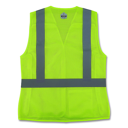ergodyne GloWear 8215BAW-S Class 2 Women's Hi-Vis Breakaway Vest with Hook-and-Loop, Polyester, 3X-Large, Lime (22447)