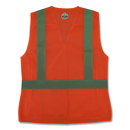 ergodyne GloWear 8215BAW-S Class 2 Women's Hi-Vis Breakaway Vest with Hook-and-Loop, Polyester, X-Large, Orange (22455)