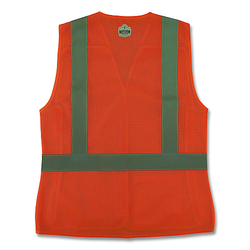 ergodyne GloWear 8215BAW-S Class 2 Women's Hi-Vis Breakaway Vest with Hook-and-Loop, Polyester, 2X-Large, Orange (22456)