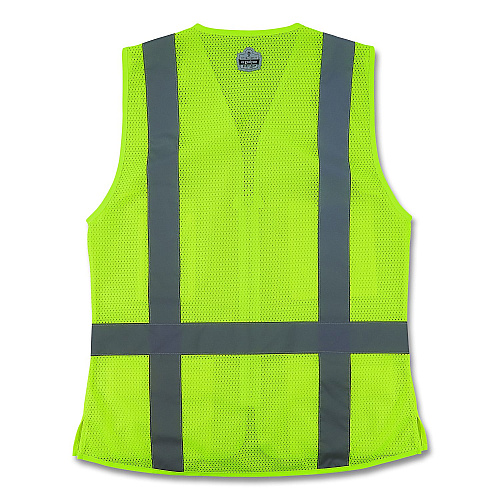 ergodyne GloWear 8247ZW-S Class 2 Women's Hi-Vis Surveyor Vest with Zipper, Polyester, Medium, Lime (22463)